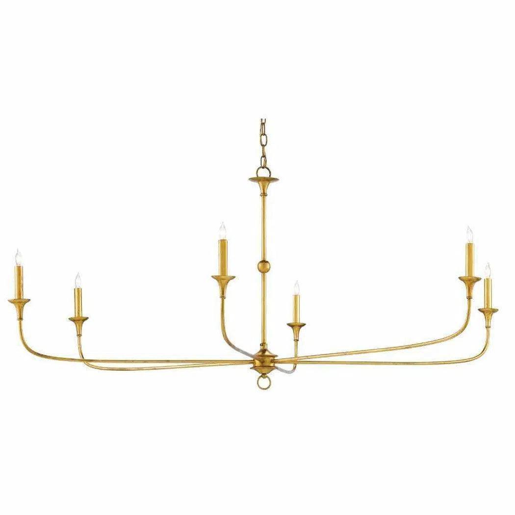 Gold Leaf Nottaway Gold Large Chandelier