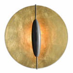 Gold Leaf Painted Gold French Black Pinders Wall Sconce