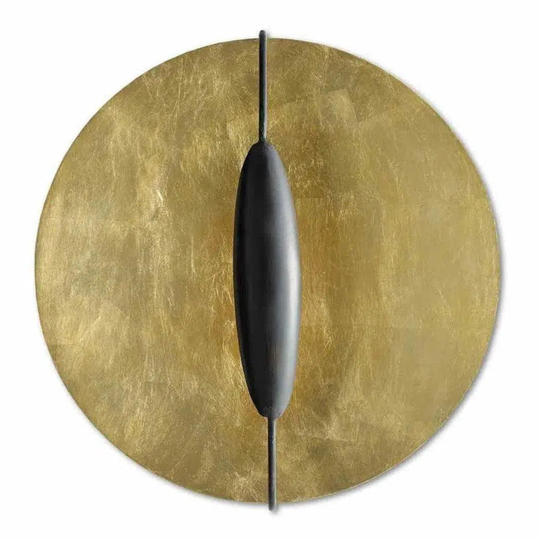 Gold Leaf Painted Gold French Black Pinders Wall Sconce