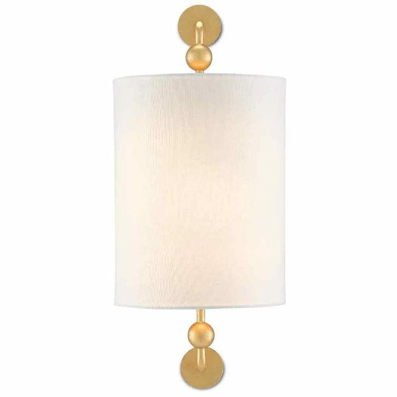 Gold Leaf Tavey Gold Wall Sconce Wall Sconces LOOMLAN By Currey & Co