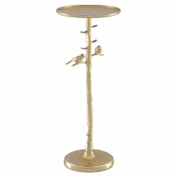 Gold Piaf Gold Drinks Table Side Tables LOOMLAN By Currey & Co