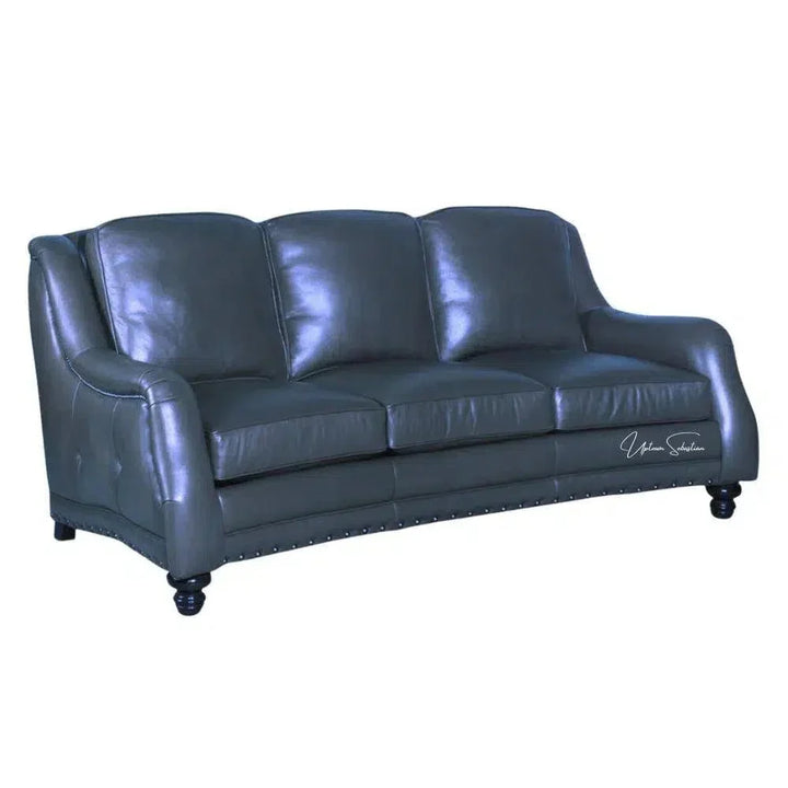 Goldberg 3 Seater Leather Couch Benchmade the USA - LOOMLAN - Uptown Sebastian - Sofas & Loveseats