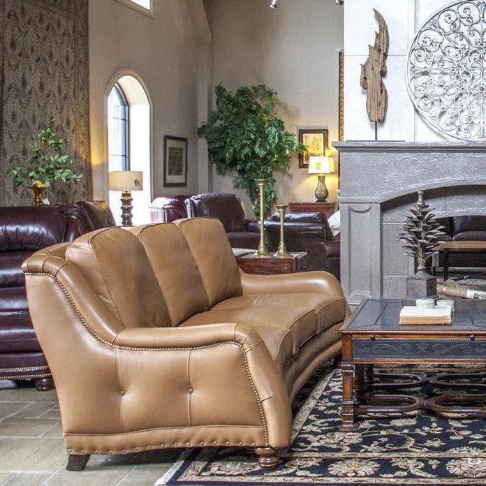 Goldberg 3 Seater Leather Couch Benchmade the USA - LOOMLAN - Uptown Sebastian - Sofas & Loveseats