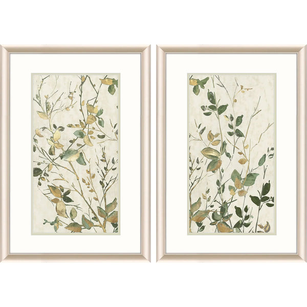 Golden Branches Framed Wall Art 2PC