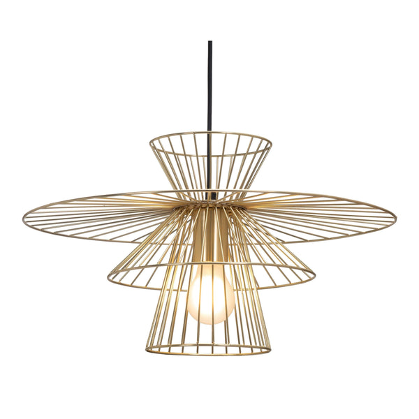 Golden Lighting Pendant Azzi Ceiling Lamp Gold Pendants LOOMLAN By Zuo Modern