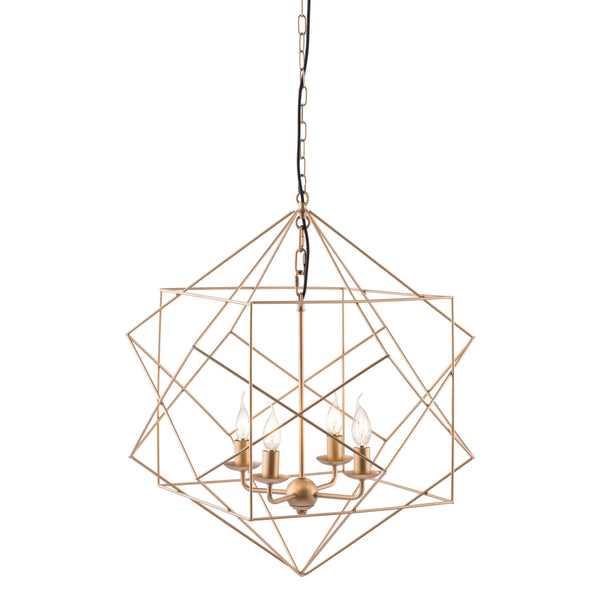 Golden Lighting Pendant Penta Ceiling Lamp Gold Pendants LOOMLAN By Zuo Modern