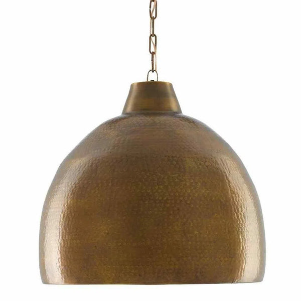 Golden Lighting Pendant Vintage Brass Earthshine Brass Large Pendant Pendants LOOMLAN By Currey & Co