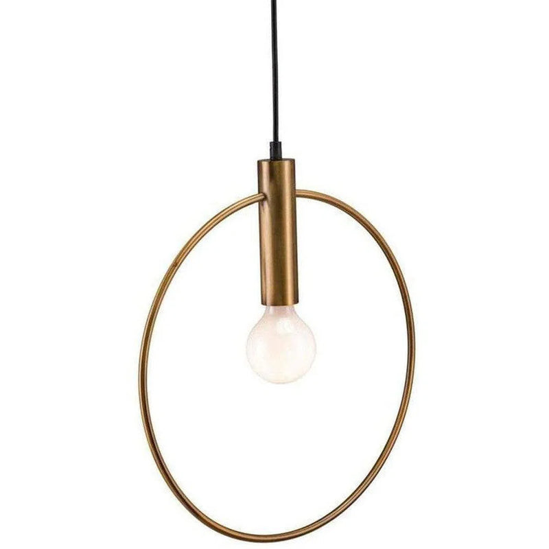 Golden Lighting Pendants Irenza Ceiling Lamp Brass Pendants LOOMLAN By Zuo Modern