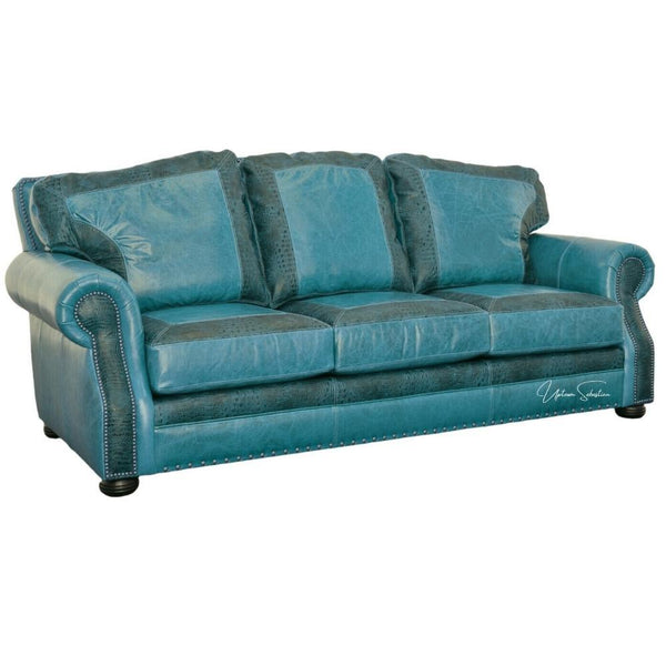 Golden Luxury - California Custom Leather Couch Sofas & Loveseats LOOMLAN By Uptown Sebastian