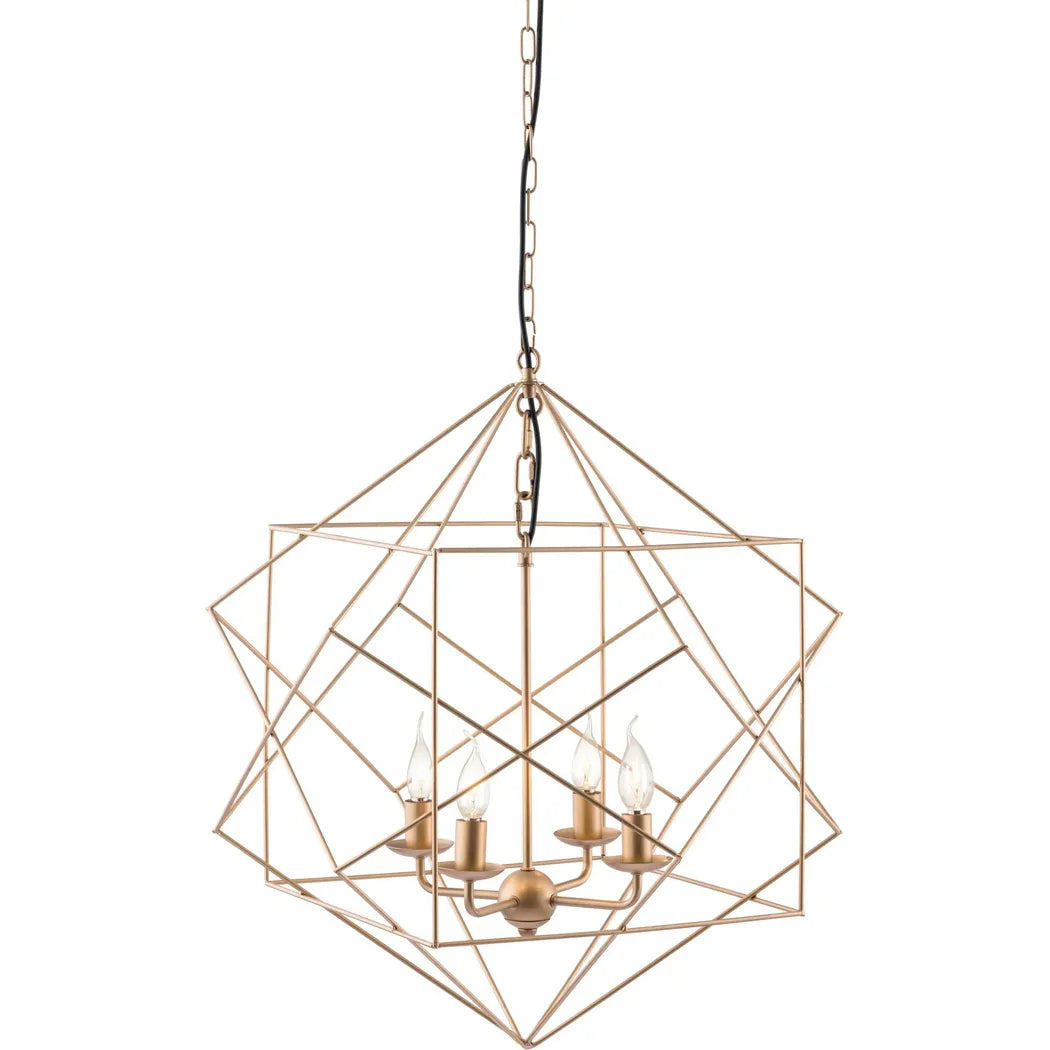 Golden Pendant Penta Ceiling Lamp Gold