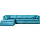 Goldenrod Nubuck Leather Sectional With Chaise Made to Order-Sectionals-One For Victory-LOOMLAN