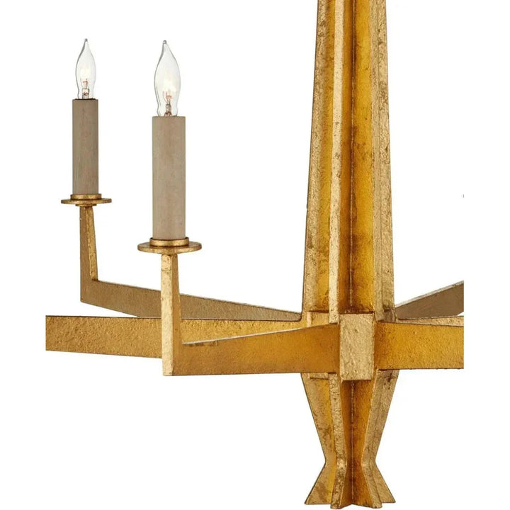 32.5 in. Goldfinch Iron Gold Chandelier - LOOMLAN - Currey & Co - Chandeliers