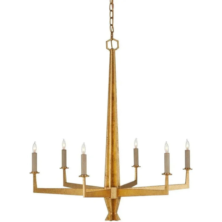 32.5 in. Goldfinch Iron Gold Chandelier - LOOMLAN - Currey & Co - Chandeliers