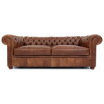 Gorham Brown Chesterfield Leather Sofa Made to Order