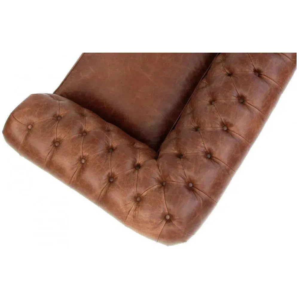 Gorham Brown Chesterfield Leather Sofa Made to Order