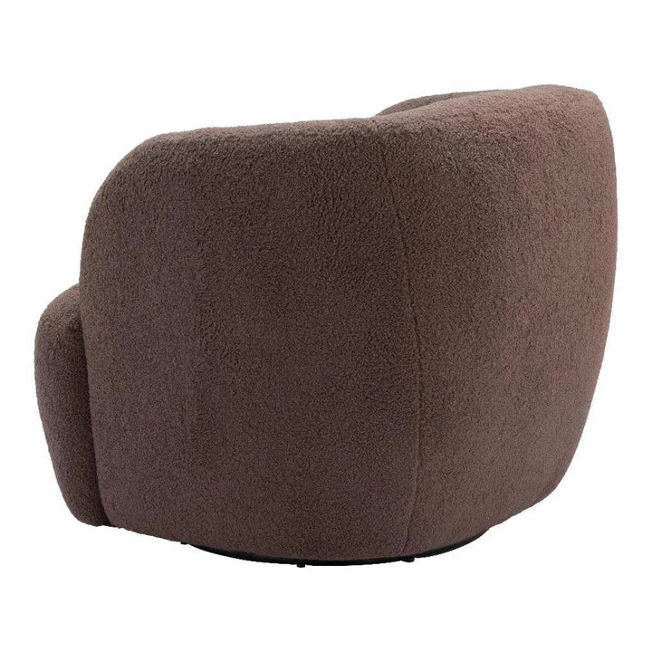 Govan Swivel Chair Brown - LOOMLAN - Zuo Modern - Club Chairs