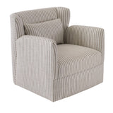 Grace Swivel Striped Club Chair-Club Chairs-Peninsula Home-LOOMLAN