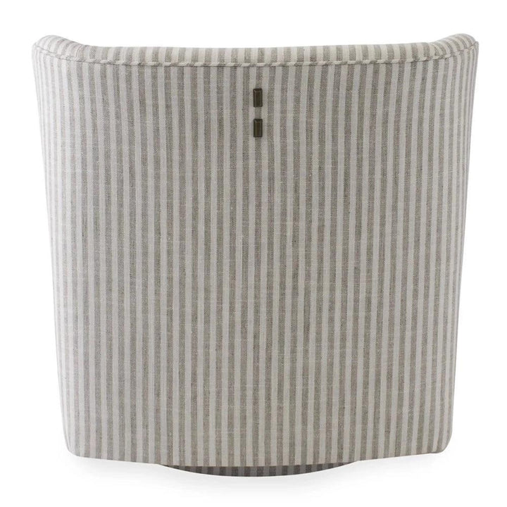 Grace Swivel Striped Club Chair - LOOMLAN - Peninsula Home - Club Chairs