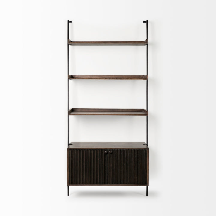Grace Three Shelves Wooden Shelving Unit-Etageres-Mercana-LOOMLAN