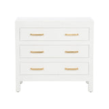 Gracious Raffia Wrapped Three Drawer Chest-Chests-Chelsea House-LOOMLAN