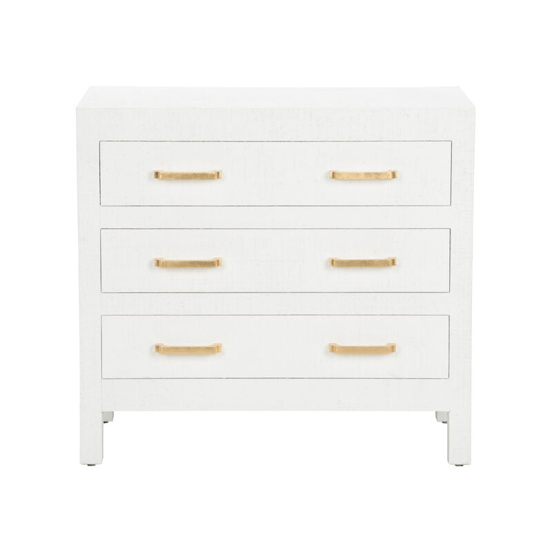 Gracious Raffia Wrapped Three Drawer Chest-Chests-Chelsea House-LOOMLAN