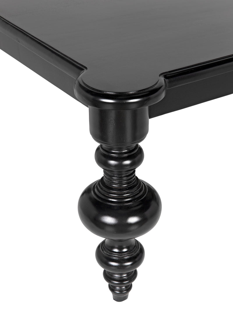 Graff Wood Black Rectangle Coffee Table-Coffee Tables-Noir-LOOMLAN
