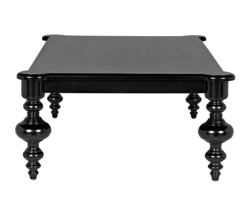Graff Wood Black Rectangle Coffee Table-Coffee Tables-Noir-LOOMLAN