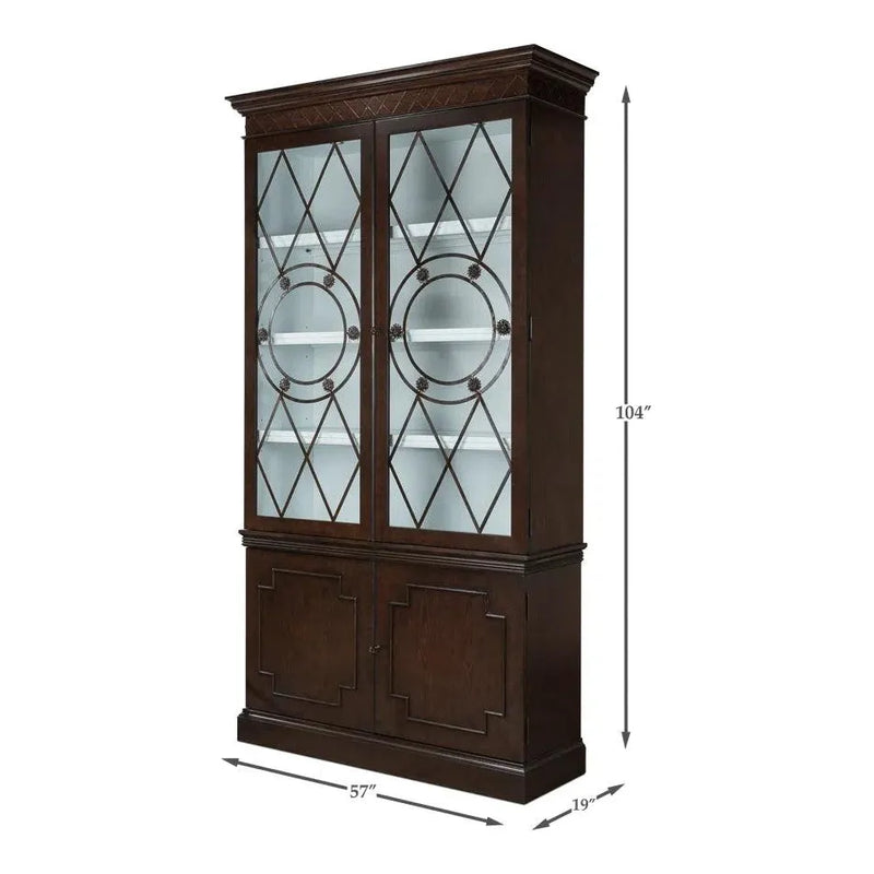 Grafton Umbria Curio Cabinet Glass Doors