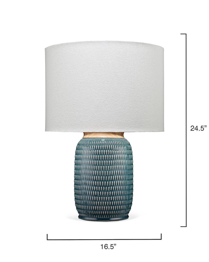 Graham Indigo - Blue Ceramic Table Lamp Table Lamps LOOMLAN By Jamie Young