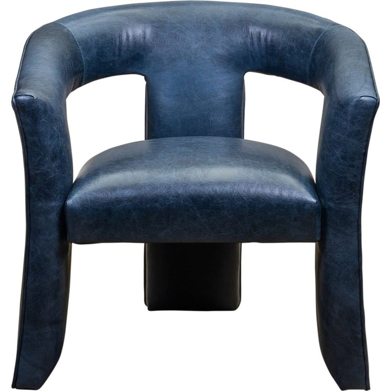 Gramercy Modern Design Leather Chair-Accent Chairs-Olivia + Quinn-LOOMLAN