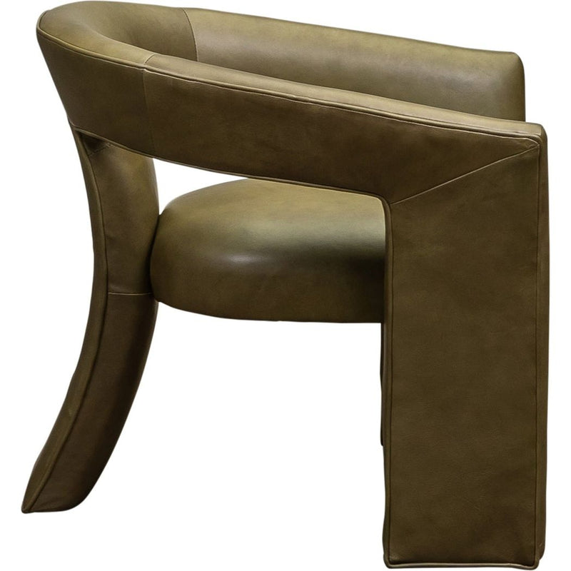 Gramercy Modern Design Leather Chair-Accent Chairs-Olivia + Quinn-LOOMLAN