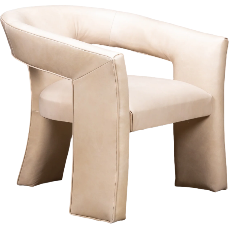 Gramercy Modern Design Leather Chair-Accent Chairs-Olivia + Quinn-Kudos Khaki-LOOMLAN