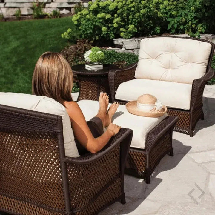 Grand Traverse Outdoor Chair & A Half Ottoman 4PC Set-Outdoor Lounge Sets-Lloyd Flanders-LOOMLAN