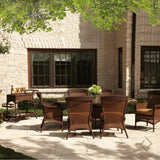 Grand Traverse Outdoor Dining Armchair With Sunbrella Cushions Outdoor Dining Chairs LOOMLAN By Lloyd Flanders