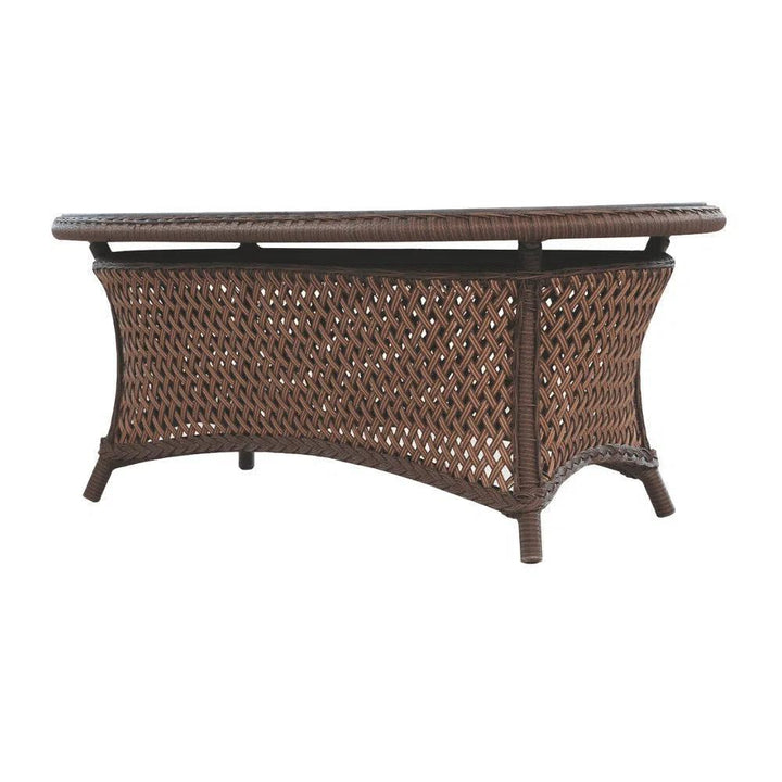 Grand Traverse Outdoor Oval Cocktail Table-Outdoor Coffee Tables-Lloyd Flanders-LOOMLAN