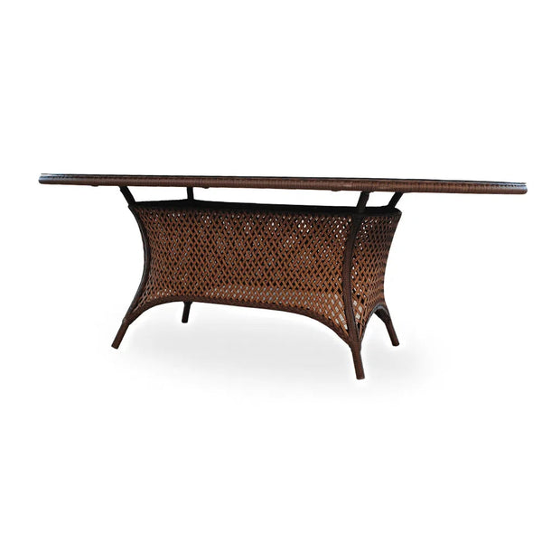Grand Traverse Outdoor Oval Dining Table With Umbrella Holder Outdoor Dining Tables LOOMLAN By Lloyd Flanders
