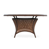 Grand Traverse Outdoor Teak Dining Table With Umbrella Holder Outdoor Dining Tables LOOMLAN By Lloyd Flanders