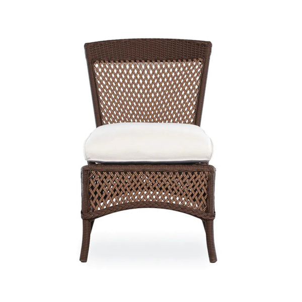 Grand Traverse Patio Armless Dining Chair With Sunbrella Cushions Outdoor Dining Chairs LOOMLAN By Lloyd Flanders