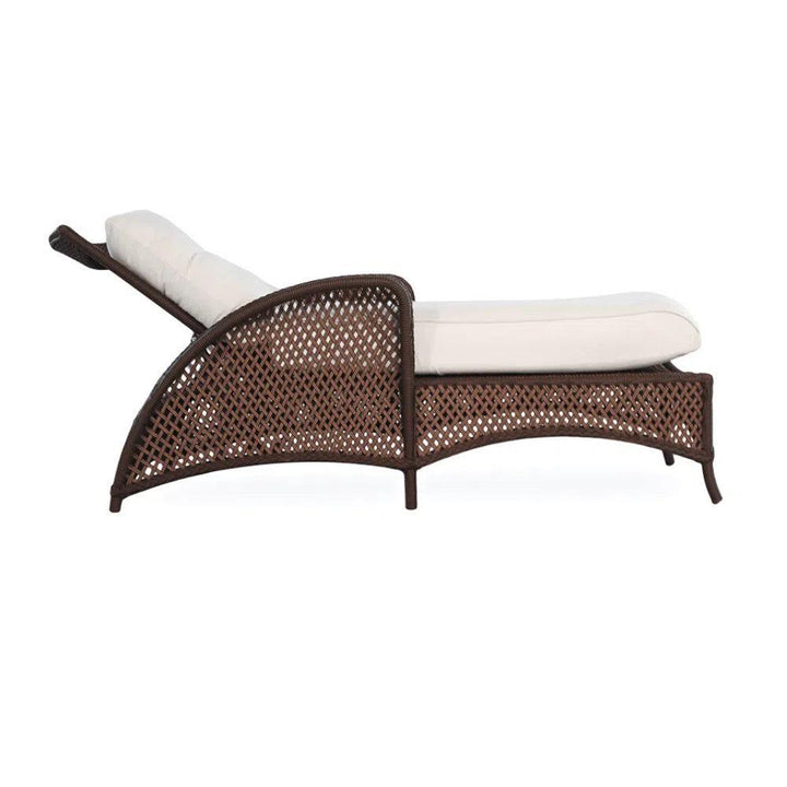 Grand Traverse Patio Chaise Lounge Sunbrella Cushions-Outdoor Chaises-Lloyd Flanders-LOOMLAN