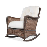 Grand Traverse Patio Lounge Rocker Chair With Sunbrella Cushions Outdoor Lounge Chairs LOOMLAN By Lloyd Flanders