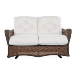 Grand Traverse Patio Loveseat Glider Set With Tables Outdoor Lounge Sets LOOMLAN By Lloyd Flanders