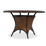Grand Traverse Patio Round Dining Table With Glass Top Outdoor Dining Tables LOOMLAN By Lloyd Flanders