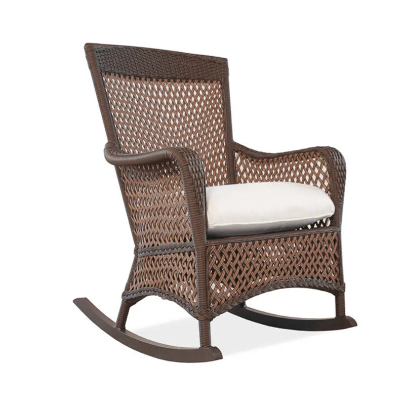 Grand Traverse Porch Rocker With Sunbrella Cushions Outdoor Accent Chairs LOOMLAN By Lloyd Flanders