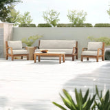 Grande 4PC Outdoor Patio Deep Set Sunbrella Cushion-Outdoor Lounge Sets-HiTeak-LOOMLAN