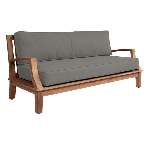 Grande Teak Deep Seating Outdoor Sofa with Sunbrella Cushion-Outdoor Sofas & Loveseats-HiTeak-Charcoal-LOOMLAN