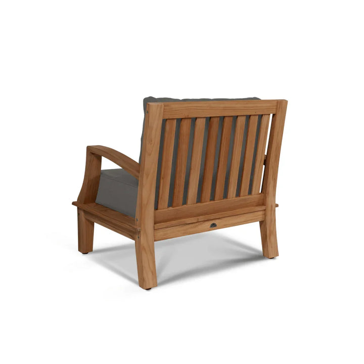 Grande Teak Patio Deep Sofa Set with Sunbrella 4PC - LOOMLAN - HiTeak - Outdoor Sofas & Loveseats