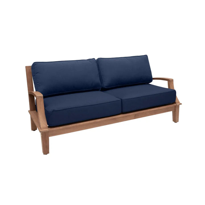 Grande Teak Patio Deep Sofa Set with Sunbrella 4PC - LOOMLAN - HiTeak - Outdoor Sofas & Loveseats