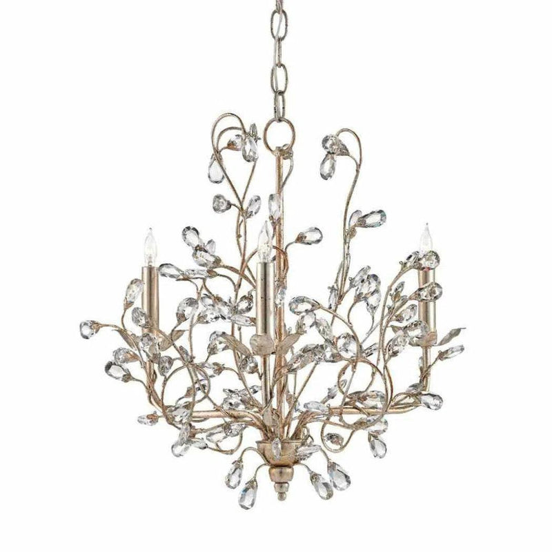 Granello Crystal Bud Silver Small Chandelier