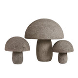 Currey & Co-Granite Stone Textured Outdoor Mushroom Sculpture-Statues & Sculptures-Small-LOOMLAN