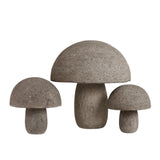 Currey & Co-Granite Stone Textured Outdoor Mushroom Sculpture-Statues & Sculptures-Small-LOOMLAN